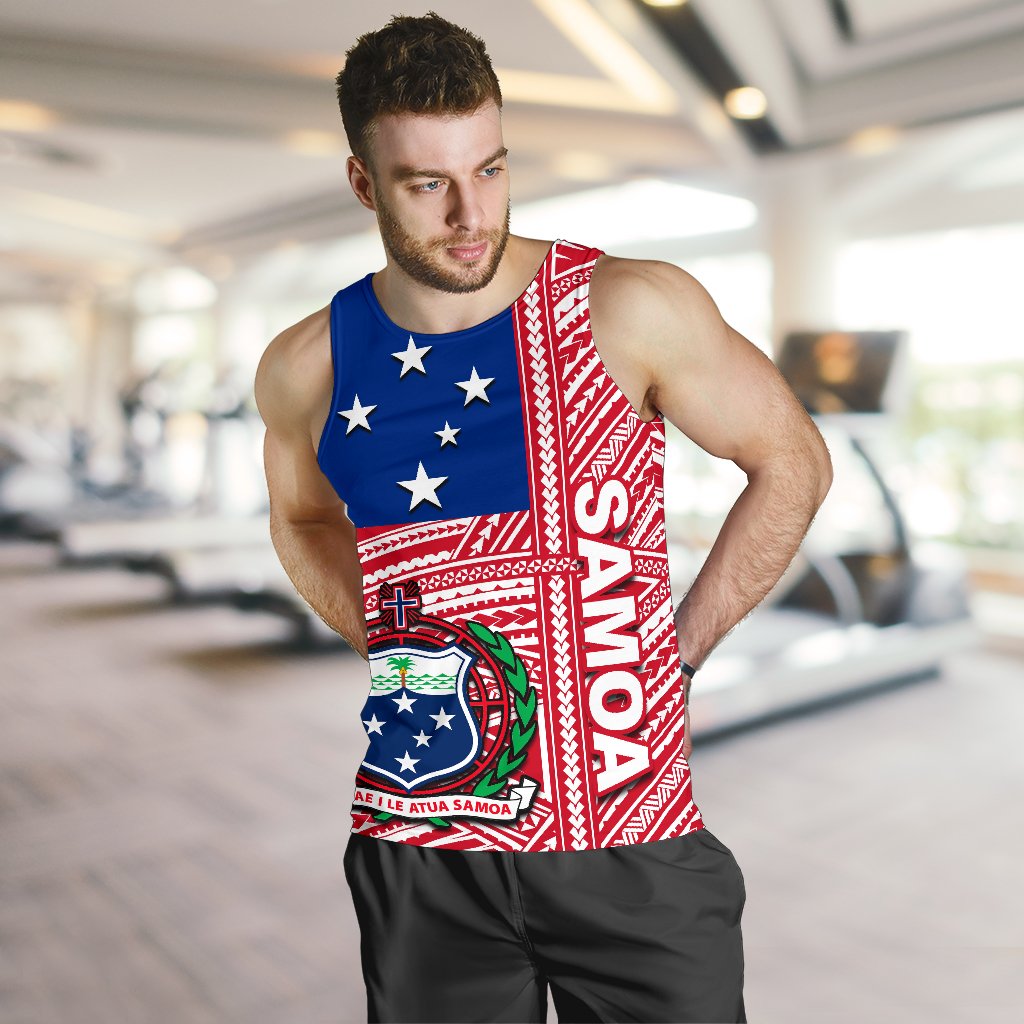 Samoa Flag Polynesian Men's Tank Top - Vibe Hoodie Shop