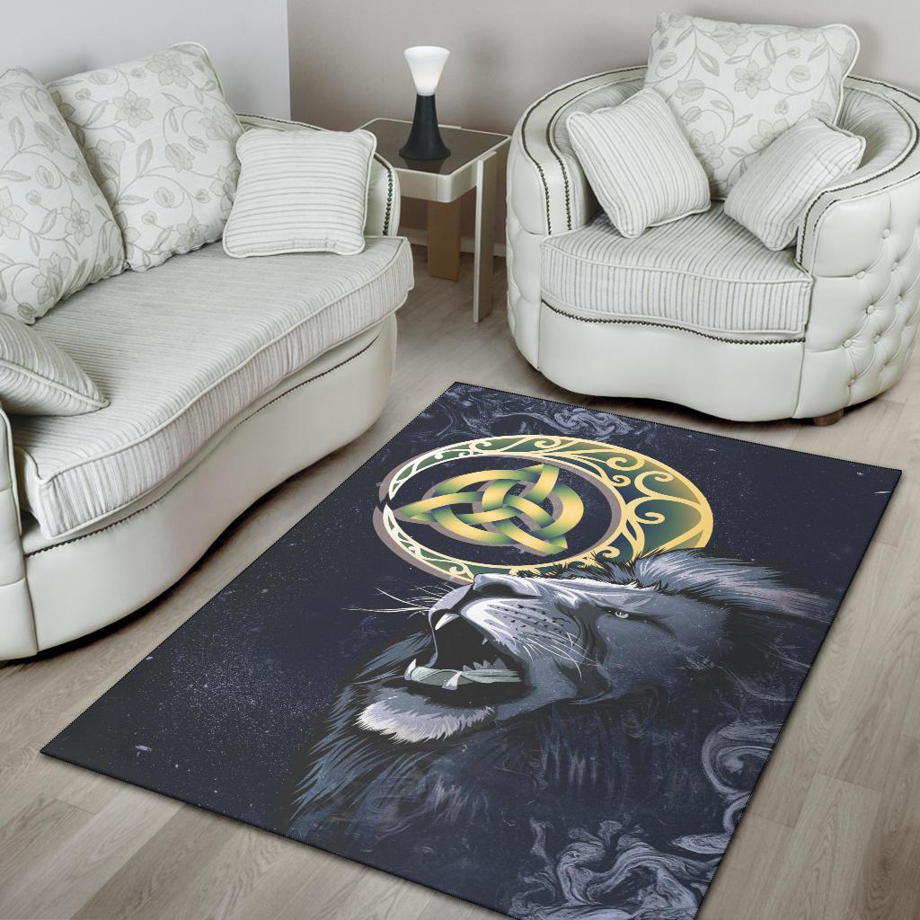 Scotland Area Rug - Scottish Lion and Celtic Moon - Vibe Hoodie Shop