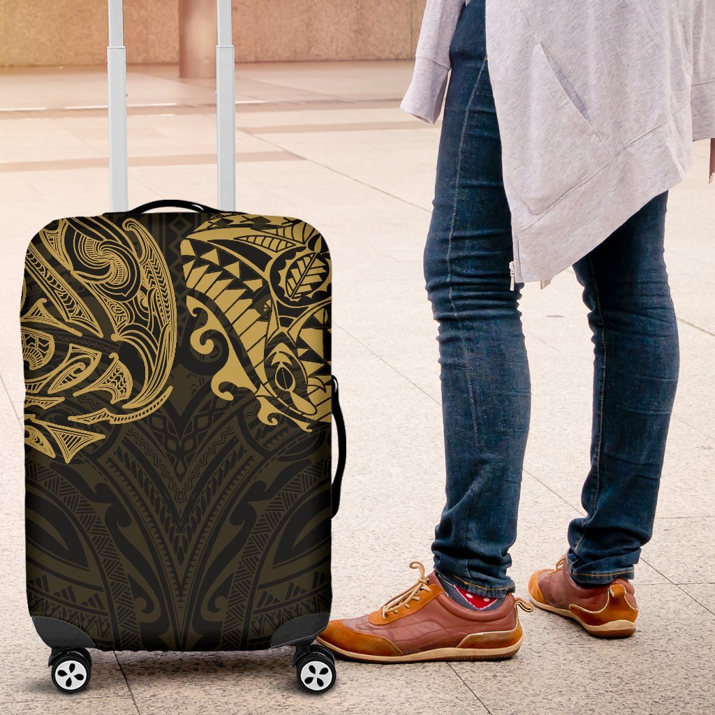 New Zealand Luggage Covers, Maori Polynesian Tattoo Gold - Vibe Hoodie Shop