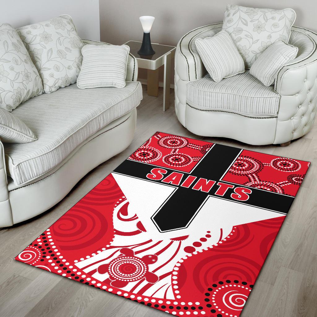 Saints Enthusiasm Area Rug St Kilda Indigenous - Vibe Hoodie Shop