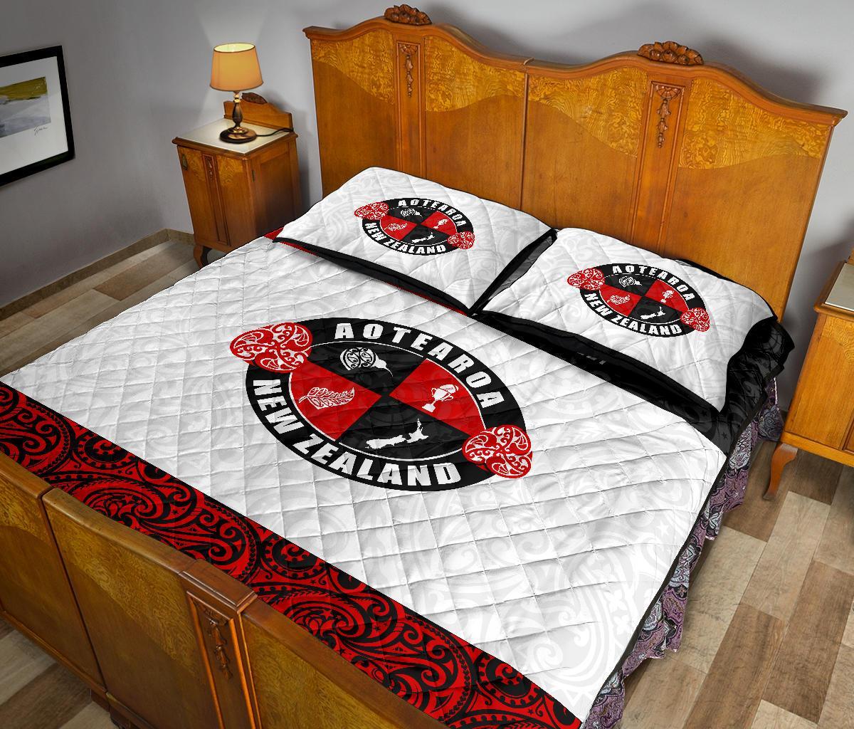 Quilt Bed Set NZ New Zealand Aotearoa Rugby Champion - Vibe Hoodie Shop