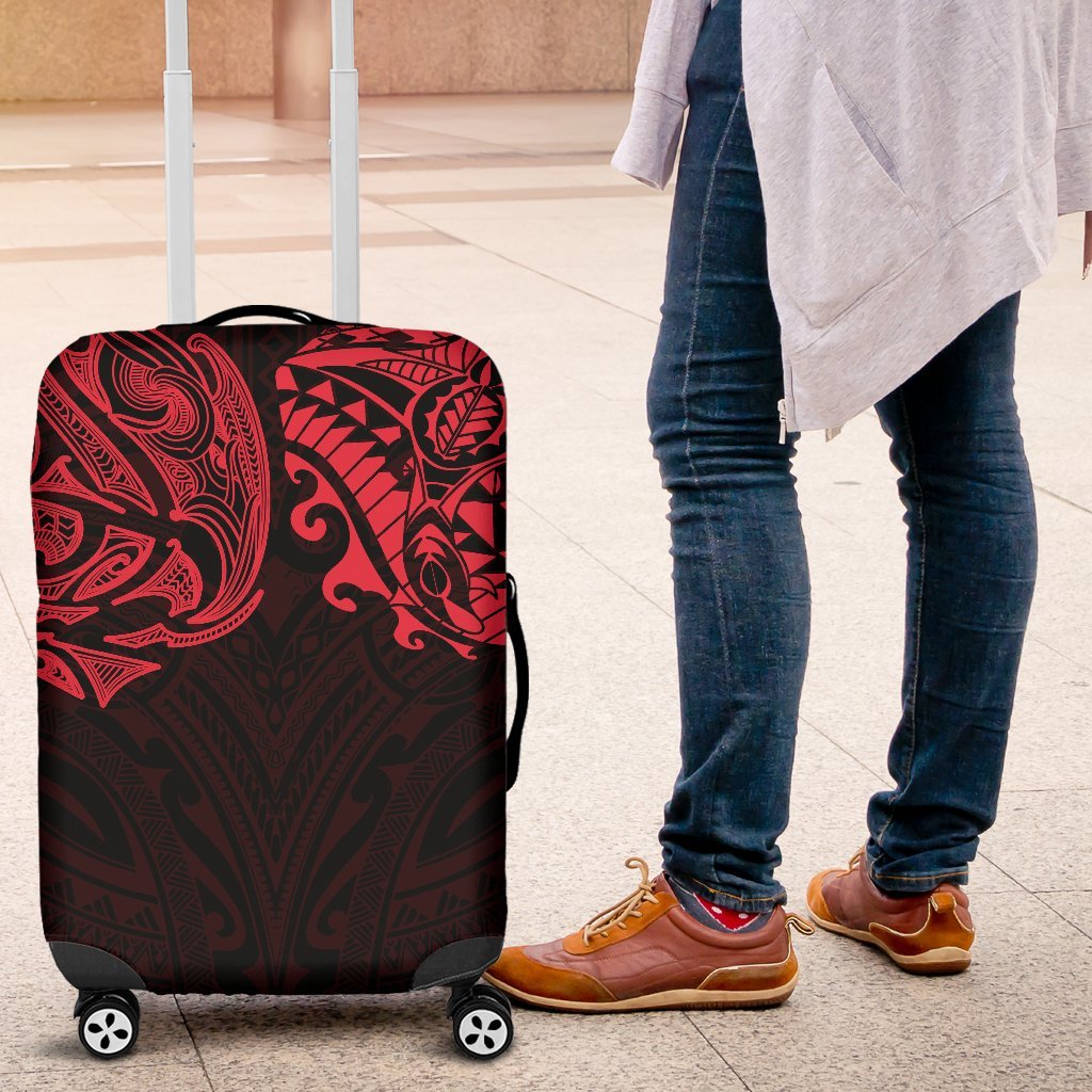 New Zealand Luggage Covers, Maori Polynesian Tattoo Red - Vibe Hoodie Shop