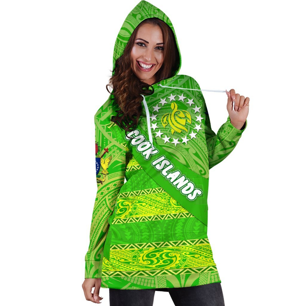 Cook Islands Women Hoodie Dress Polynesian Victorian Vibes - Vibe Hoodie Shop