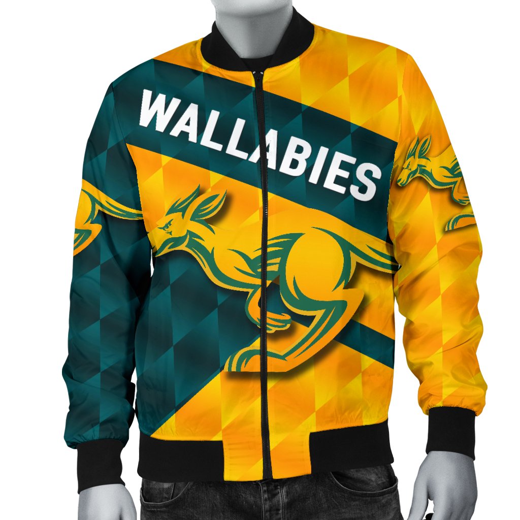 Wallabies Men Bomber Jacket Sporty Style - Vibe Hoodie Shop