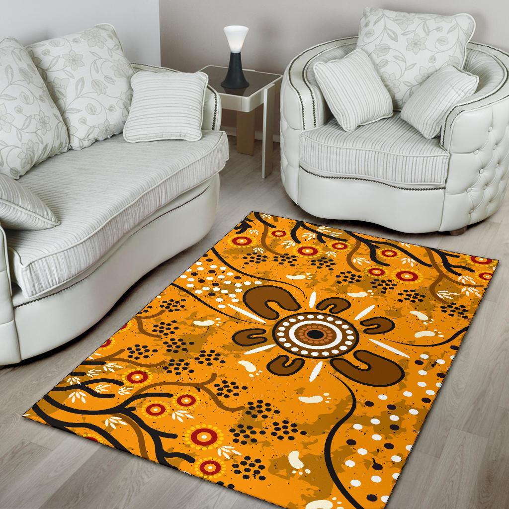 Area Rug - Aboriginal Art In Spring Style - Vibe Hoodie Shop