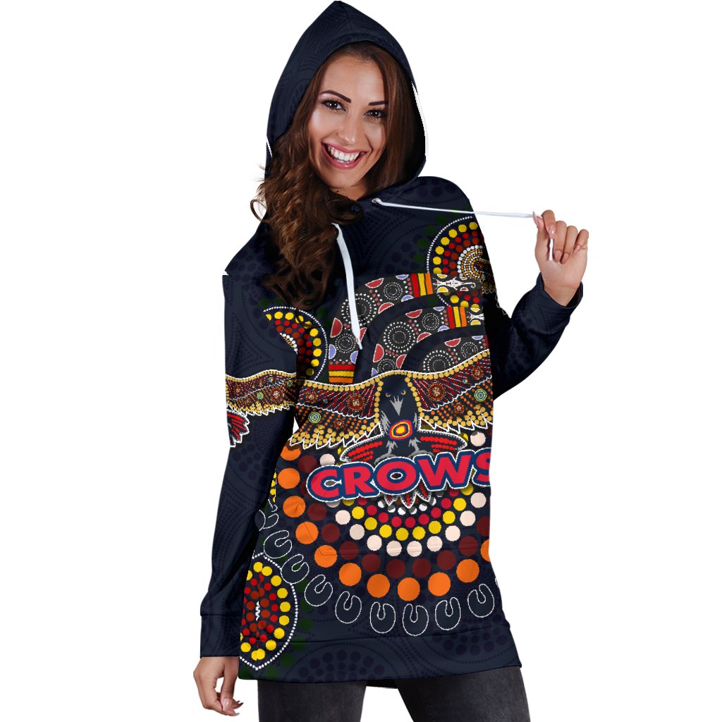 Adelaide Hoodie Dress Indigenous Crows - Vibe Hoodie Shop