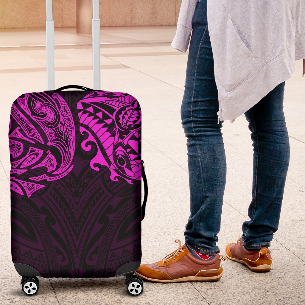 New Zealand Luggage Covers, Maori Polynesian Tattoo Purple - Vibe Hoodie Shop