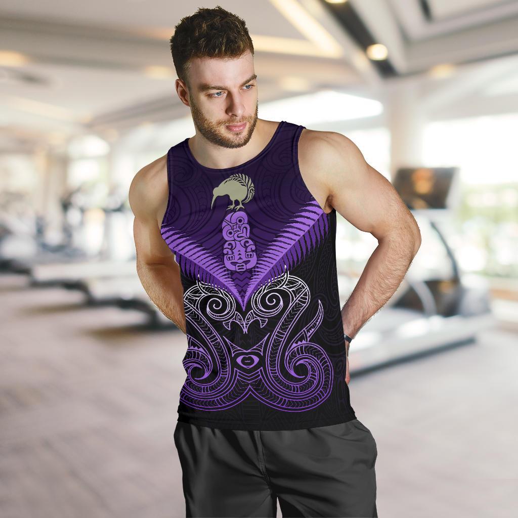 Maori Manaia New Zealand Men Tank Top Purple - Vibe Hoodie Shop