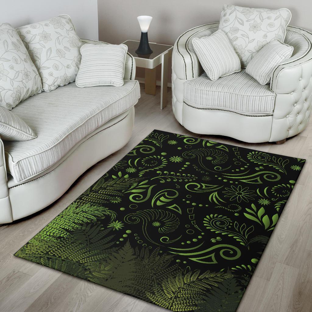 New Zealand Area Rug Silver Fern Aotearoa Vibes - Original - Vibe Hoodie Shop