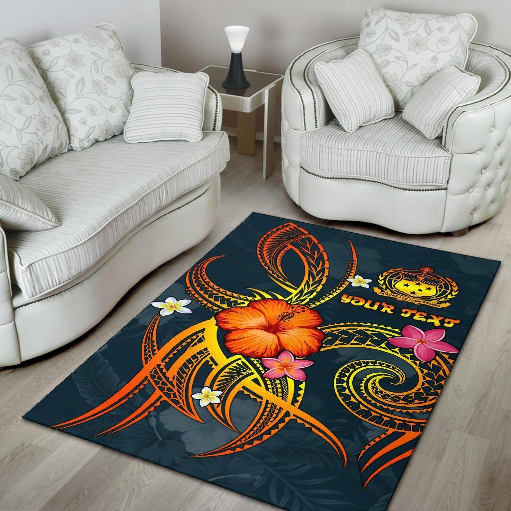 Polynesian Hawaii Personalised Area Rug - Legend of Samoa (Blue) - Vibe Hoodie Shop