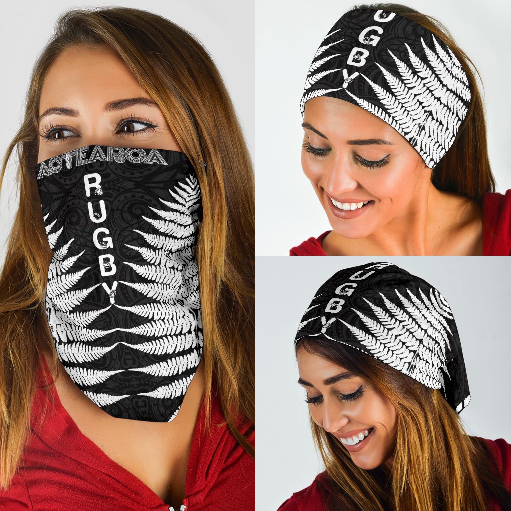 New Zealand Bandana Aotearoa Rugby Silver Fern - Vibe Hoodie Shop