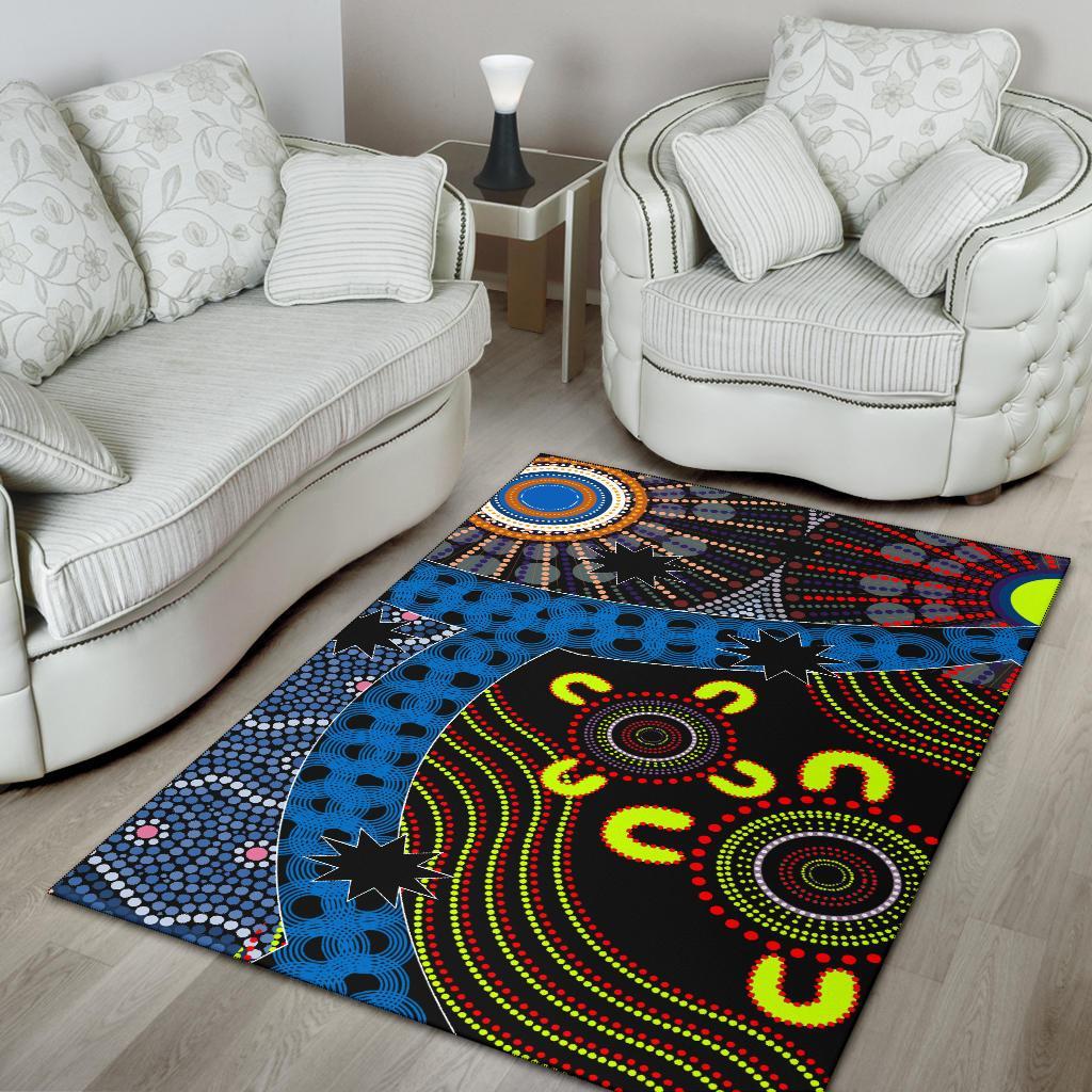 Area Rug - Aboriginal Dream River - Vibe Hoodie Shop