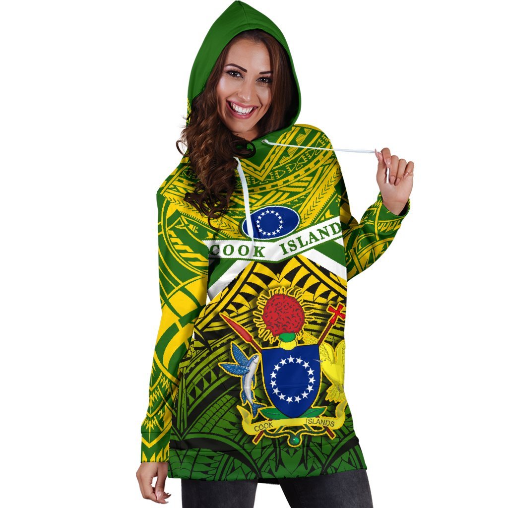 Cook Islands Rugby Hoodie Dress Spirit - Vibe Hoodie Shop