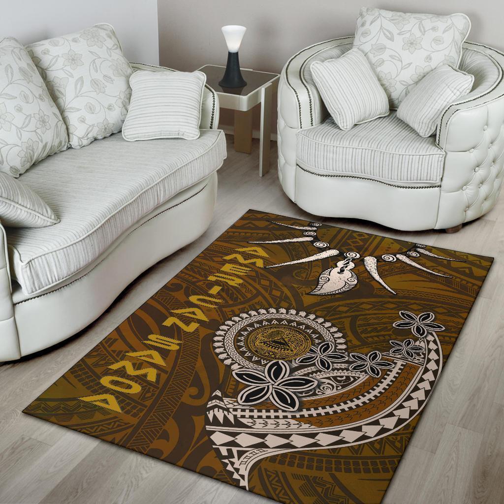 American Samoa Area Rugs - Polynesian Boar Tusk - Vibe Hoodie Shop