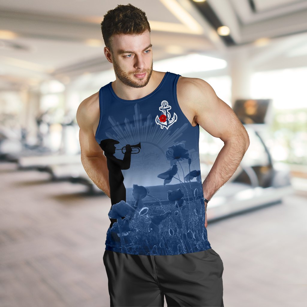 Australia Navy ANZAC Men's Tank Top - Remembering Our Heroes - Vibe Hoodie Shop