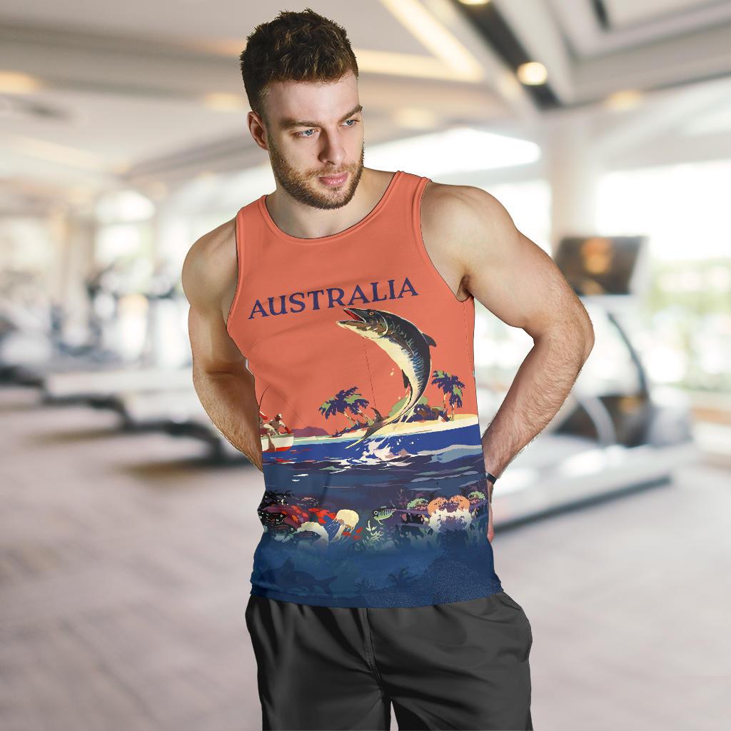 Men Tank Top - Fishmen Mens Tank Australia - Vibe Hoodie Shop