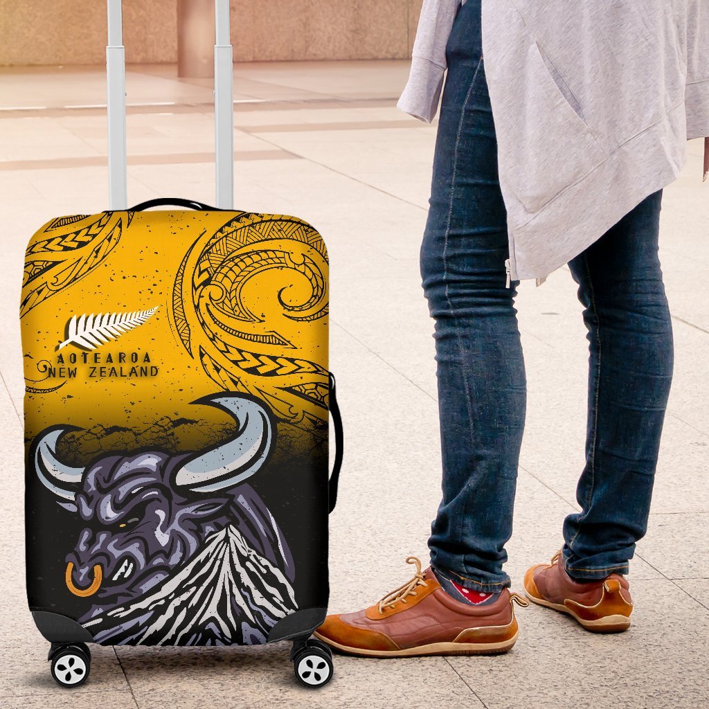 New Zealand Maori Luggage Covers Taranaki Bull - Vibe Hoodie Shop