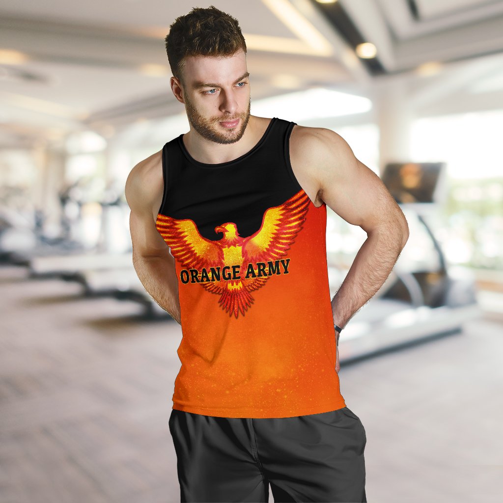 Sunrisers Hyderabad Orange Army Men's Tank Top Cricket Sporty Style - Vibe Hoodie Shop