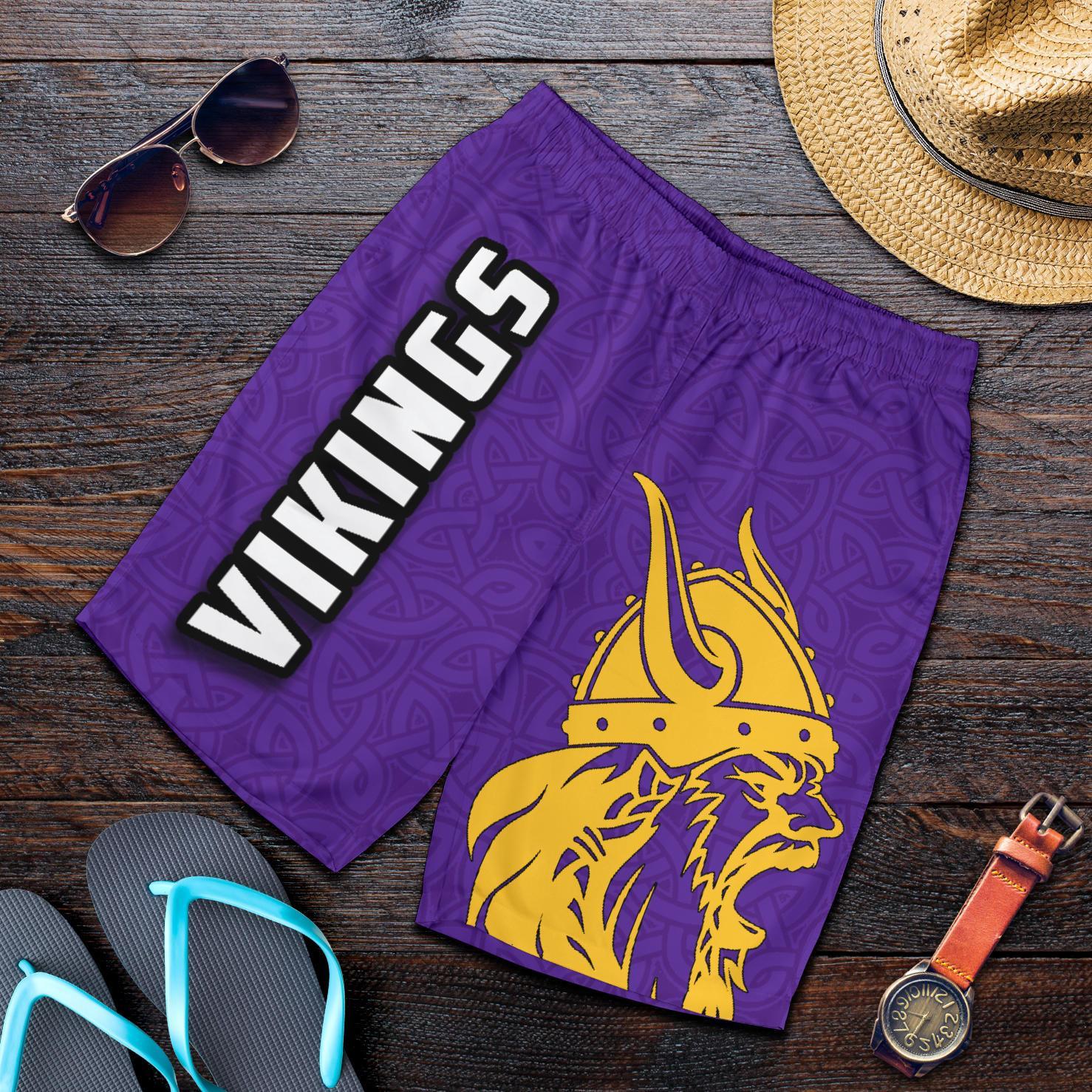 Vikings All Over Print Men's Shorts - Vibe Hoodie Shop