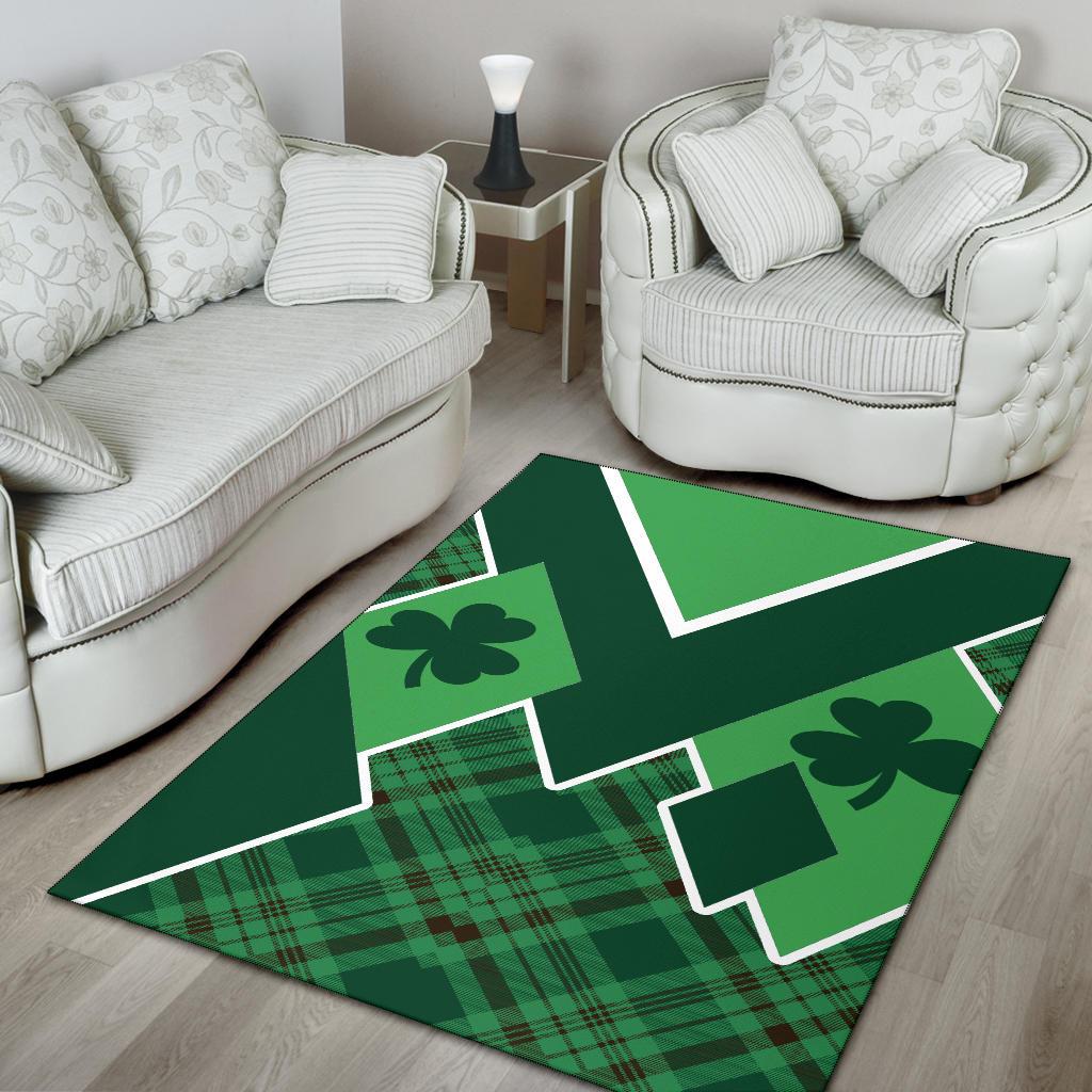 St. Patrick Day Ireland Area Rug Set Shamrock - Vibe Hoodie Shop