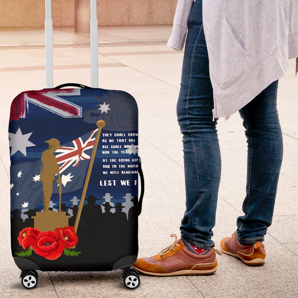 ANZAC Luggage Covers - Always Remember Australian ANZAC Day - Vibe Hoodie Shop
