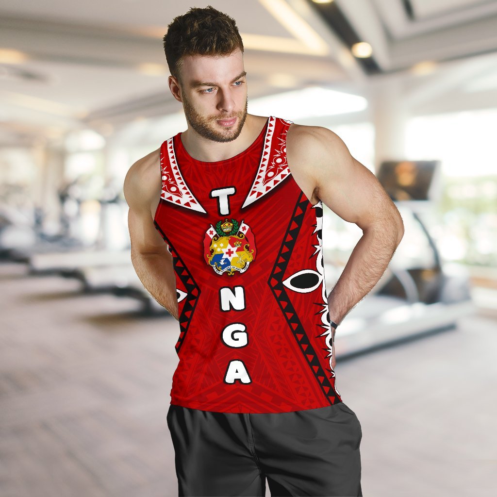 Tonga Men's Tank Top Ngatu - Coat Of Arms - Vibe Hoodie Shop