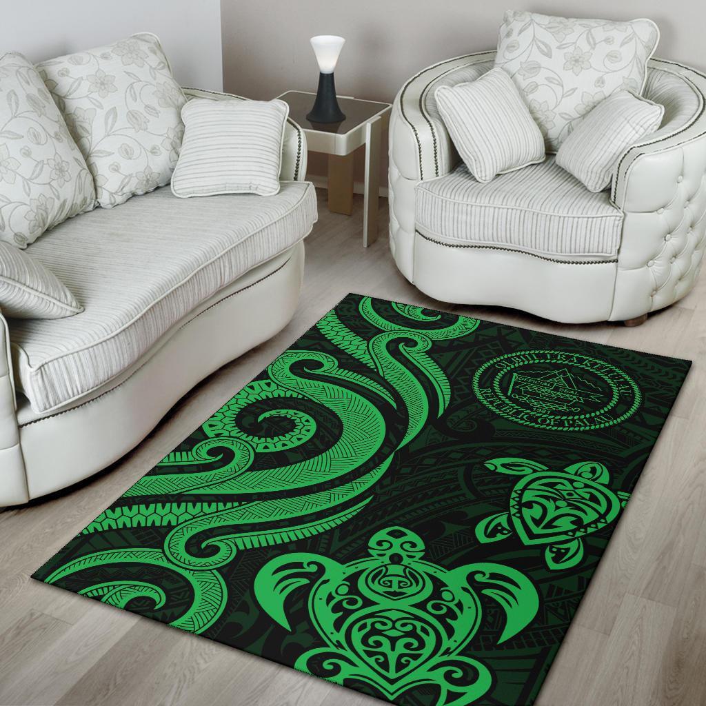 Palau Area Rug - Green Tentacle Turtle - Vibe Hoodie Shop