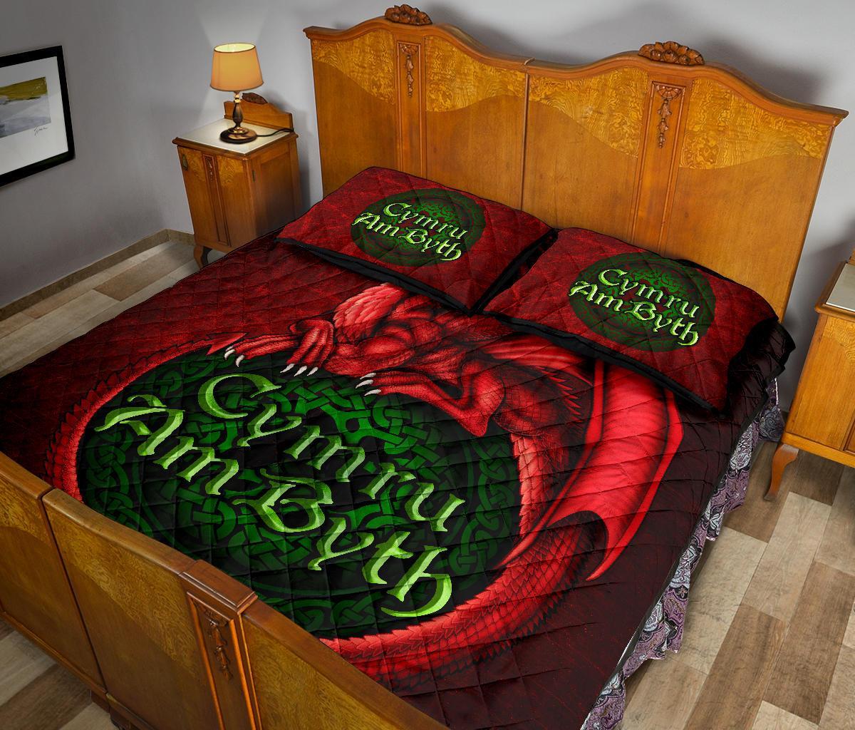 Wales Quilt Bed Set - Cymru Am Byth - Vibe Hoodie Shop