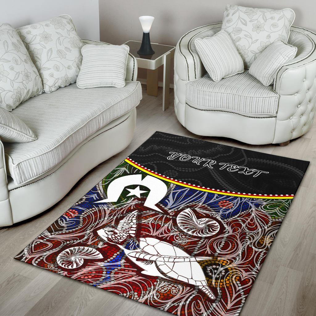 Personalised Area Rug - Aboriginal Dot In NAIDOC Week Style - Vibe Hoodie Shop