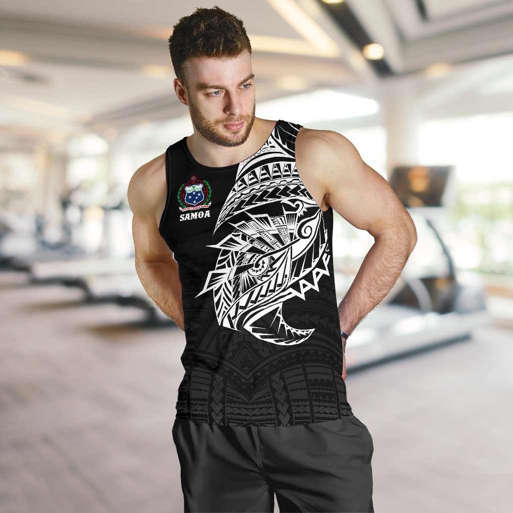 Samoa Tattoo Rugby Style Men's Tank Top Black - Vibe Hoodie Shop