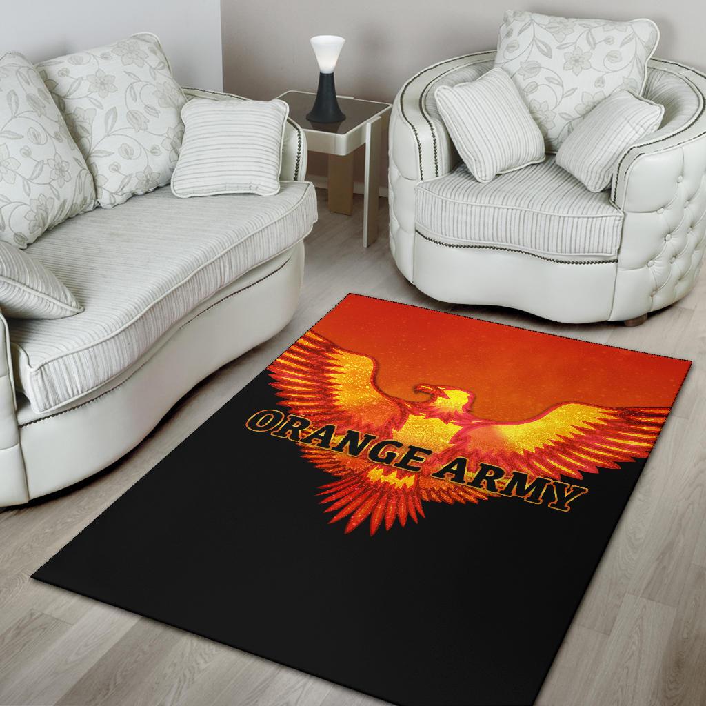 Orange Army Area Rug Cricket Black - Vibe Hoodie Shop