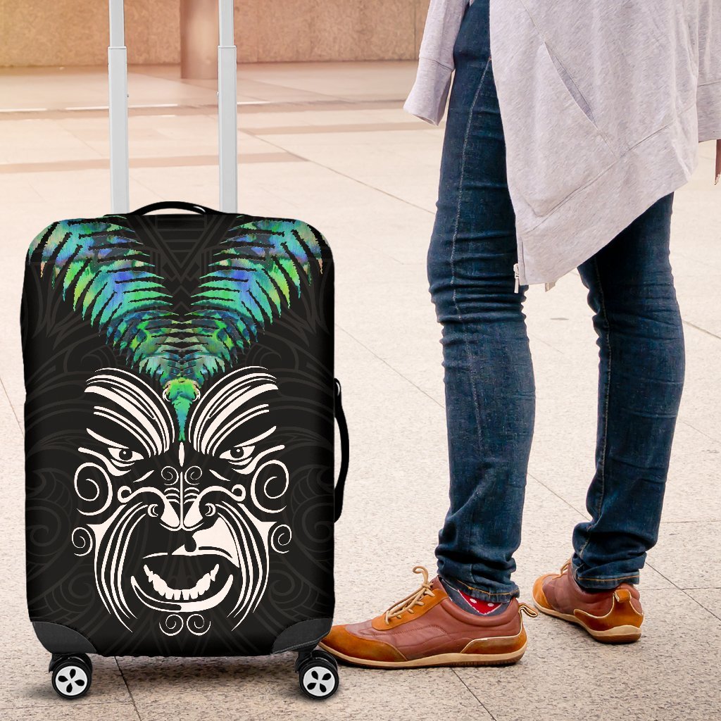 New Zealand Maori Moko Luggage Covers Paua Shell - Vibe Hoodie Shop