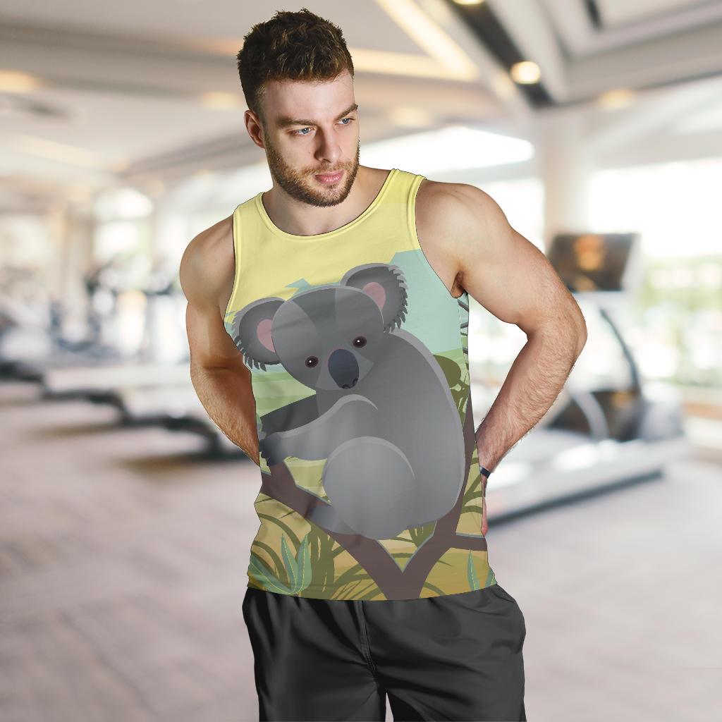 Men Tank Top - Koala Mens Tank Tree - Vibe Hoodie Shop