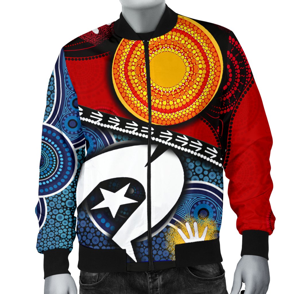 Bomber Jacket - Australian NAIDOC Aboriginal and Torres Strait Islands Flags - Vibe Hoodie Shop