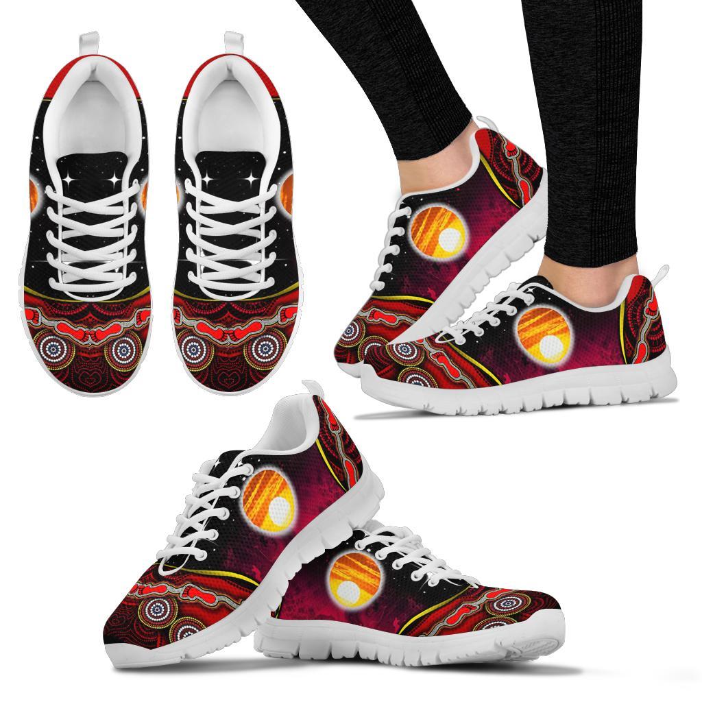 Sneakers - Australian Aboriginal Flags Symbolic Meaning Black - Vibe Hoodie Shop