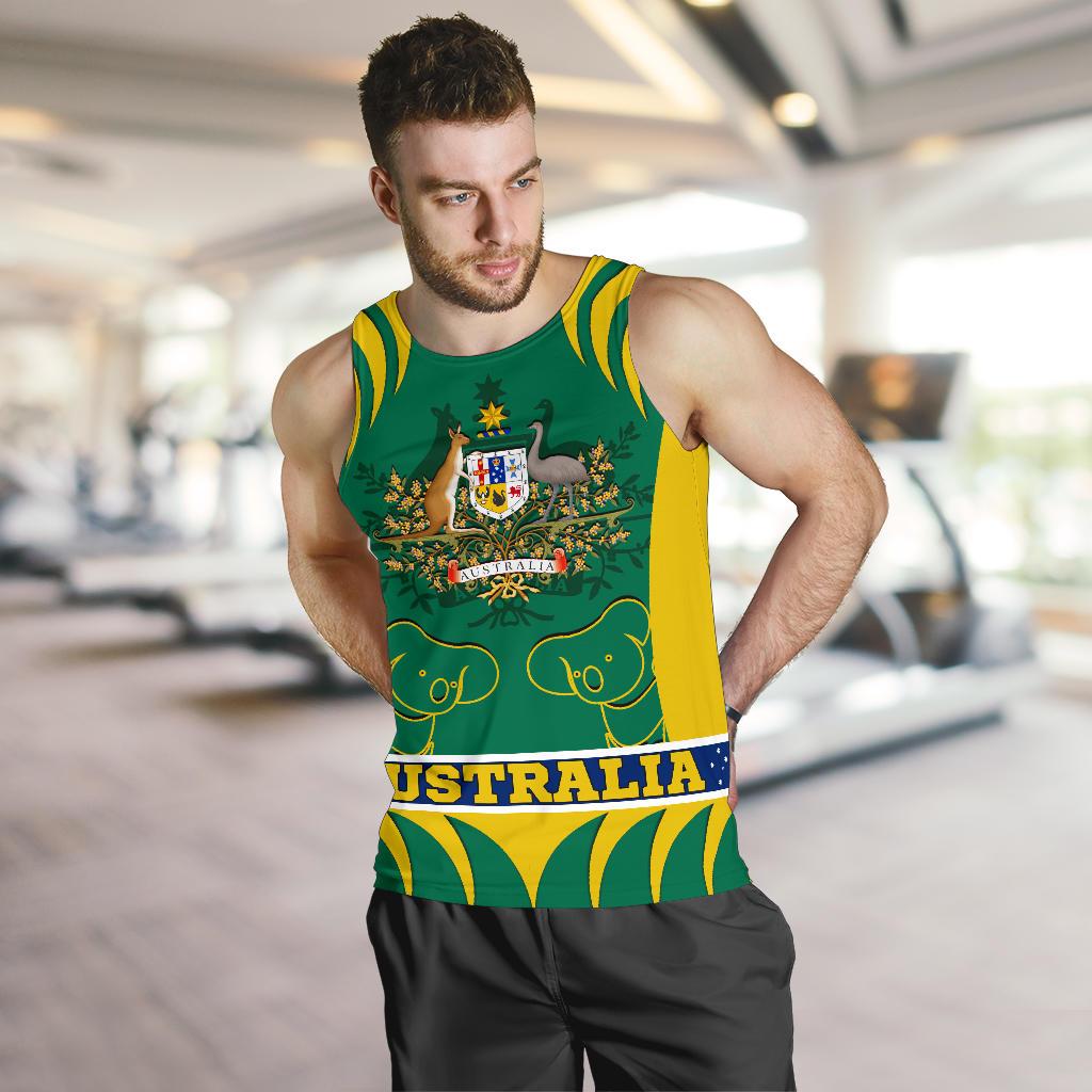 Tank Top - Australian Coat Of Arms Tank Koala - Men - - Vibe Hoodie Shop