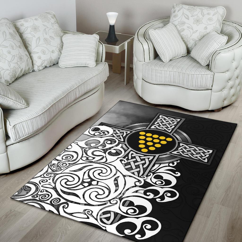 Cornwall Area Rug - Duke Of Cornwall Flag With Celtic Cross - Vibe Hoodie Shop