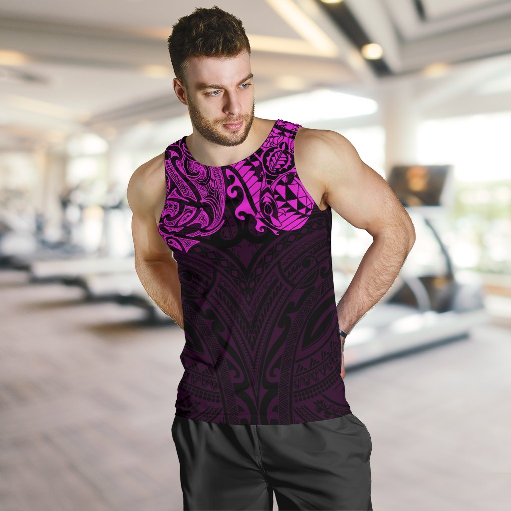 New Zealand Men's Tank Top, Maori Polynesian Tattoo Purple - Vibe Hoodie Shop