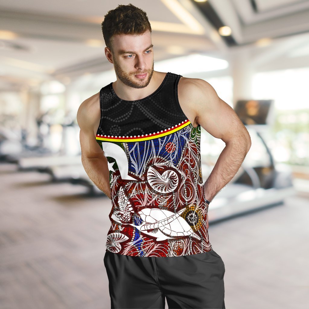 Men's Tank Top - Aboriginal Dot In NAIDOC Week Style - Vibe Hoodie Shop