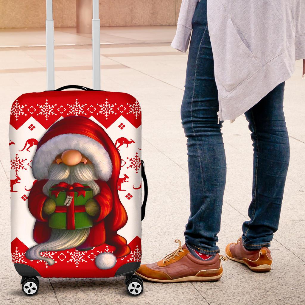 Australia Christmas Luggage Cover - Christmas Gnome - Vibe Hoodie Shop