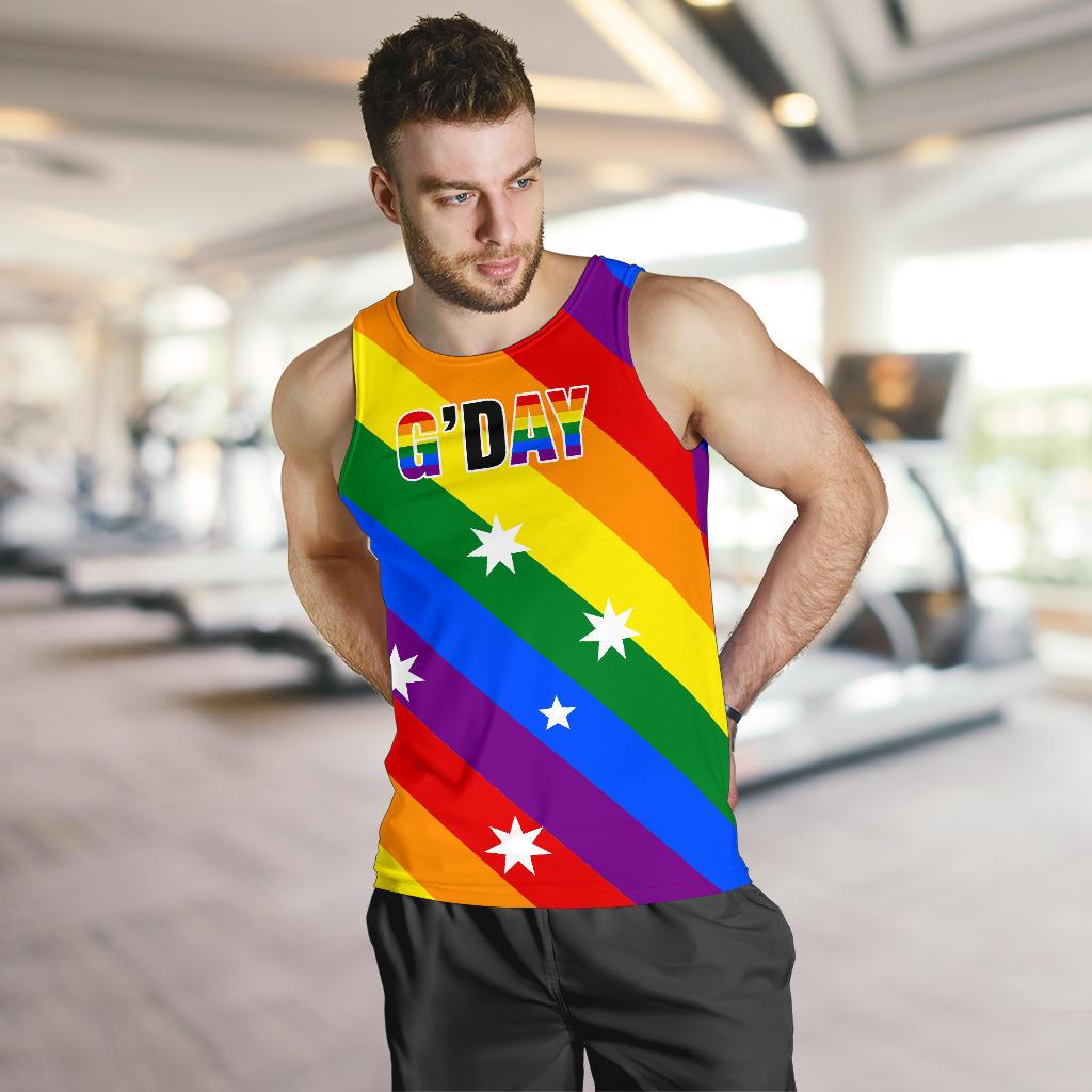 Men Tank Top - G Day Mens Tank Lgbt Color - Vibe Hoodie Shop