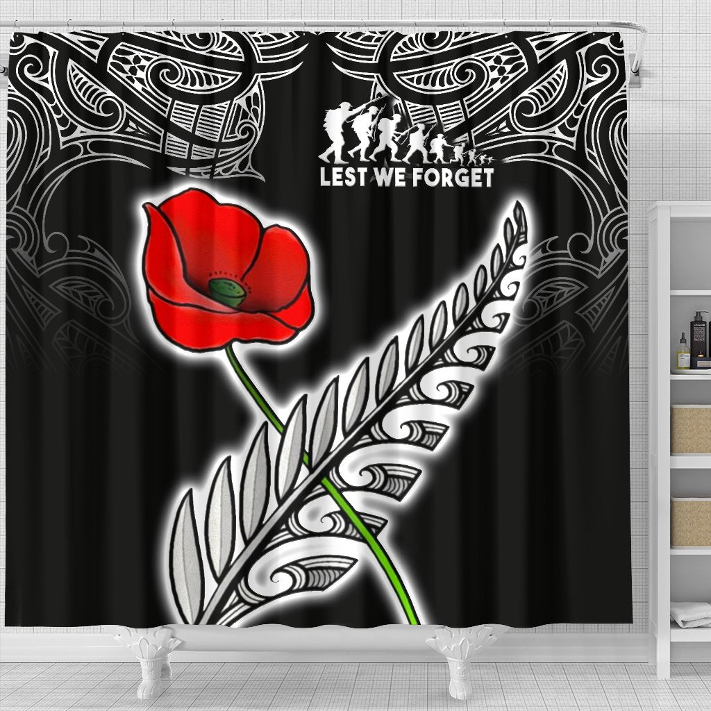 anzac-australia-and-new-zealand-shower-curtain-poppy-fern-lest-we-forget