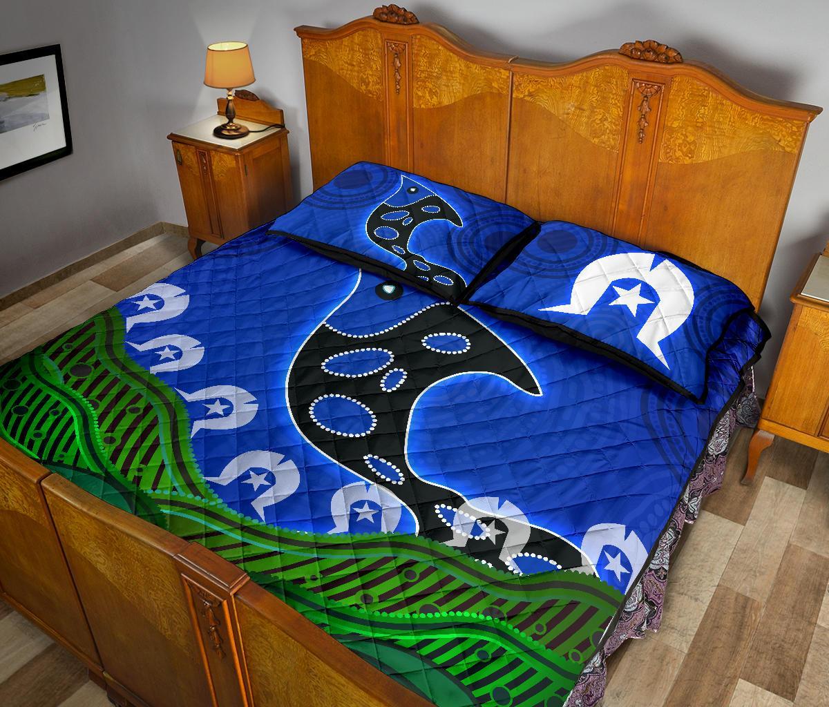 Quilt Bed Set - Torres Strait Dot Patterns - Vibe Hoodie Shop