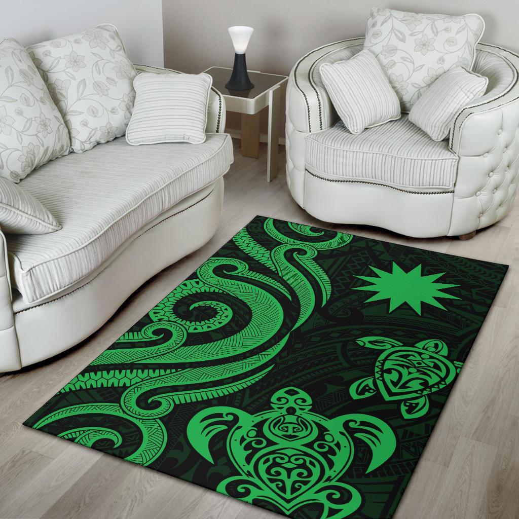 Nauru Area Rug - Green Tentacle Turtle - Vibe Hoodie Shop