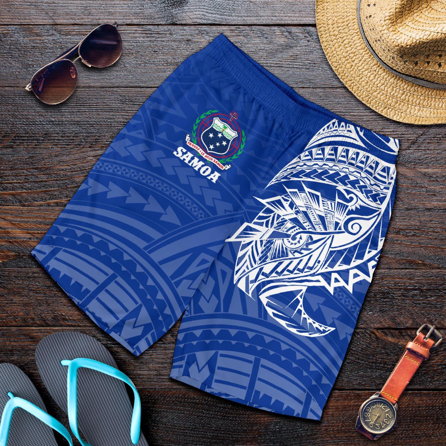 Samoa Tattoo Men Shorts Rugby Style - Vibe Hoodie Shop