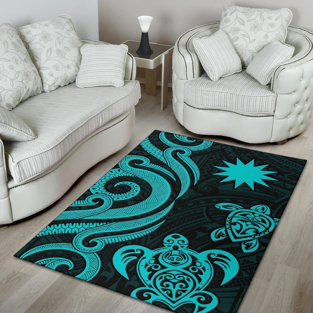 Nauru Area Rug - Turquoise Tentacle Turtle - Vibe Hoodie Shop