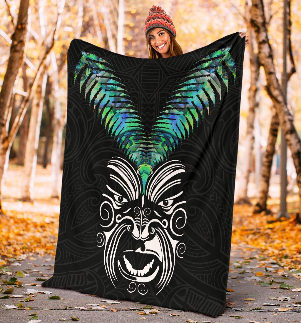 New Zealand Maori Moko Premium Blanket Paua Shell - Vibe Hoodie Shop