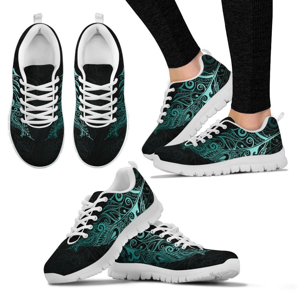 Light Silver Fern New Zealand Sneakers - Turquoise - Vibe Hoodie Shop