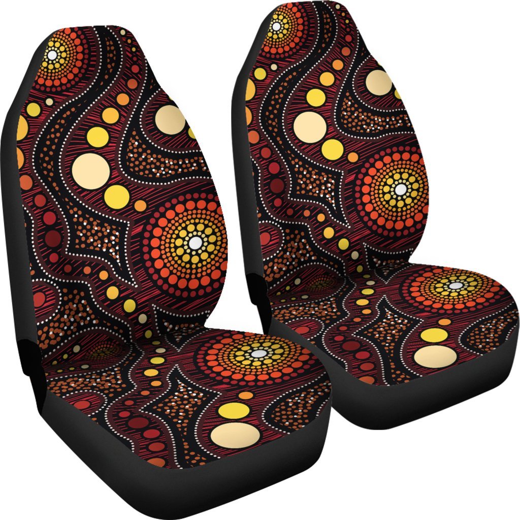 Aboriginal Car Seat Covers - Aboriginal Art Ver01 - Vibe Hoodie Shop