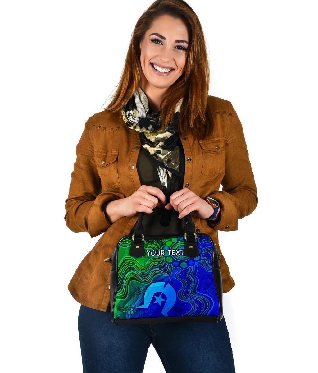 Custom Aboriginal Shoulder Handbag, Torres Strait Islands Flag - Vibe Hoodie Shop